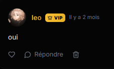 Badge VIP dans les commentaires